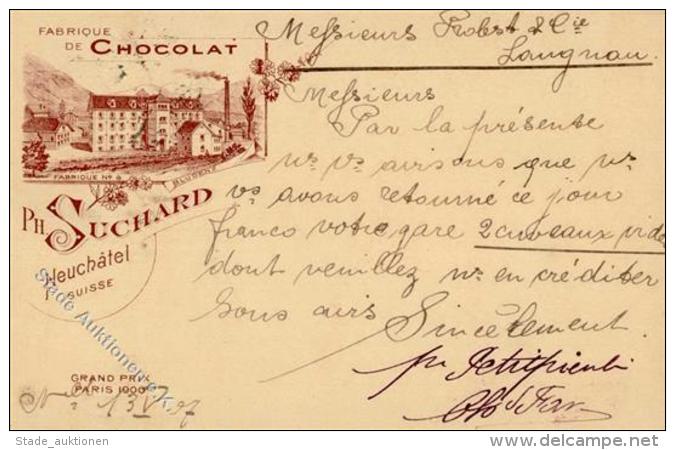 Suchard Schokolade Bludenz &Ouml;sterreich 1907 I-II (fleckig) - Advertising