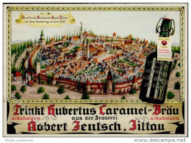 Bier Zittau (O8800) Hubertus Caramel Br&auml;u I-II Bi&egrave;re - Werbepostkarten