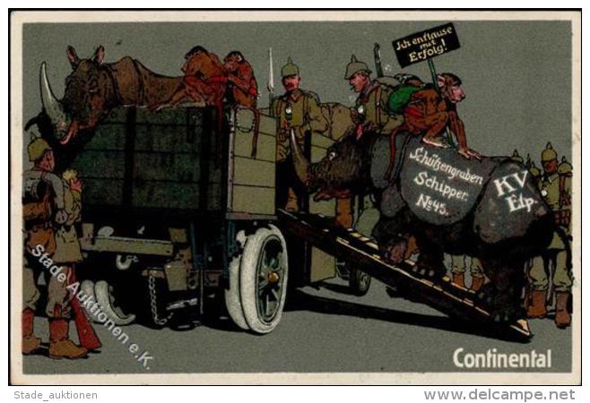 Continental Soldaten Tiere WK I  Werbe AK 1917 I-II - Werbepostkarten