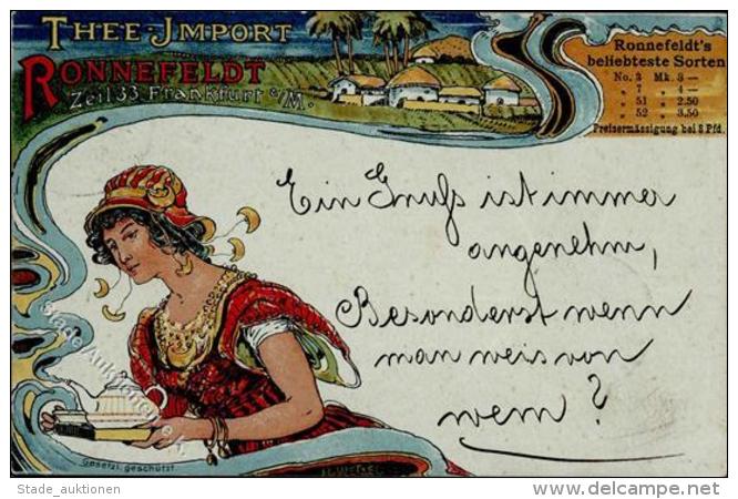 Werbung Frankfurt (6000) Ronnefeldt Tee Lithographie 1900 I-II Publicite - Werbepostkarten