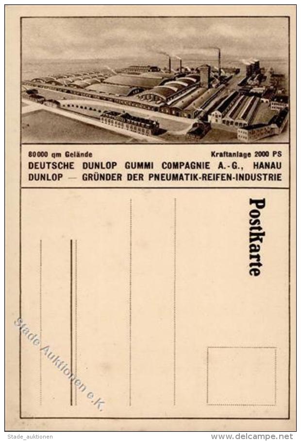 Werbung Auto Hanau (6450) Dunlop Pneumatik Fabrik  Werbe AK I-II Publicite - Werbepostkarten