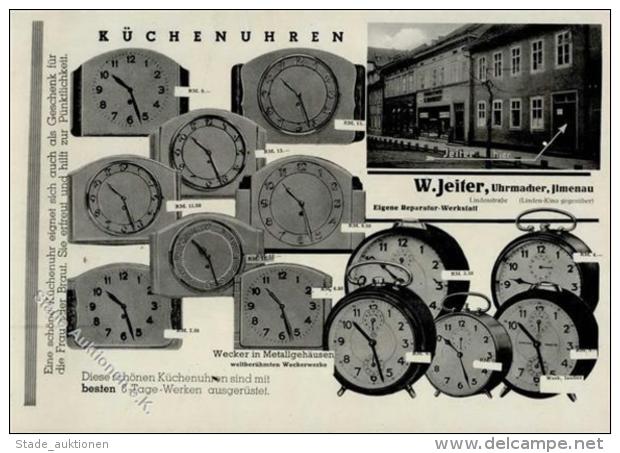 UHREN - K&Uuml;CHENUHREN W.Jeiter - Uhrmacher ILMENAU I - Werbepostkarten
