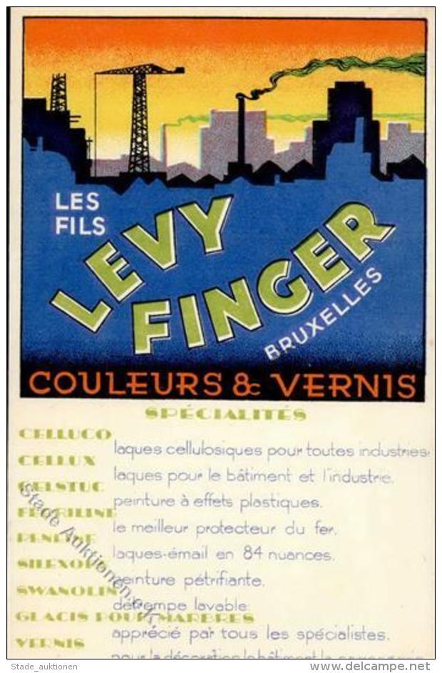 BRUXELLES - J&uuml;dische Coleur-Fabrik LEVY FINGER I - Werbepostkarten