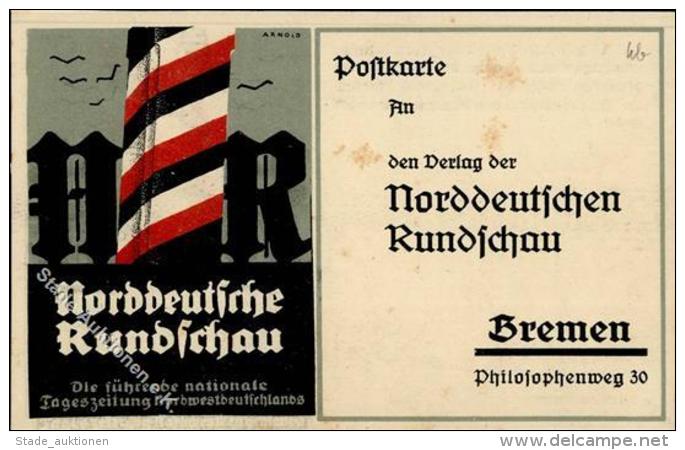 BREMEN - Tageszeitung NORDDEUTSCHE RUNDSCHAU Sign. Arnold I-II - Werbepostkarten