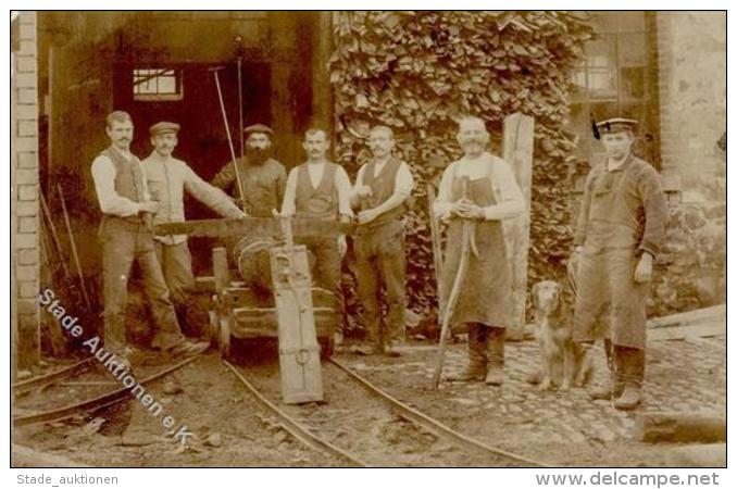 BERUFE/GESCH&Auml;FTE - Foto-Ak  S&Auml;GEREI , 1903 , Marke M&auml;ngel I-II - Werbepostkarten