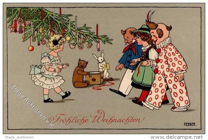 Ebner, Pauli Kinder Teddy Weihnachten  K&uuml;nstlerkarte 1913 I-II Noel - Ebner, Pauli