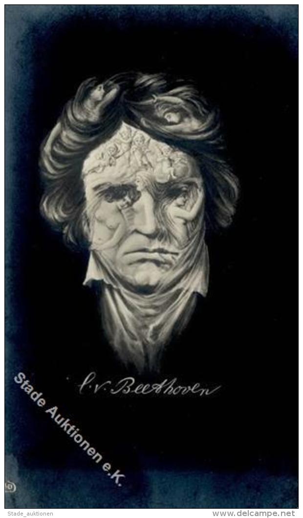 Metamorphose Ludwig V. Beethoven Foto AK I-II Surrealisme - Sonstige & Ohne Zuordnung