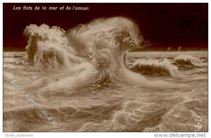 Metamorphose Les Flots De La Mer Et De L'amour Foto AK I-II (Eckbug) Surrealisme - Sonstige & Ohne Zuordnung