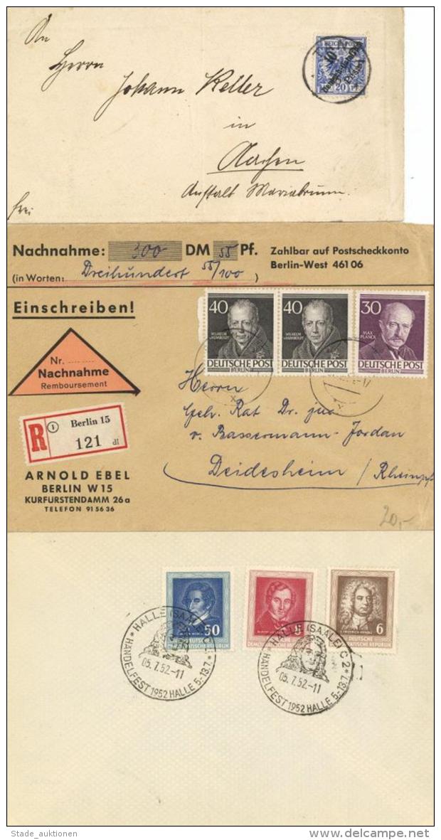 Deutschland, 1857/1956, 20 Belege Alt Und Modern, Unterschiedlich, Besichtigen, KW Ca. 830,- - Autres & Non Classés