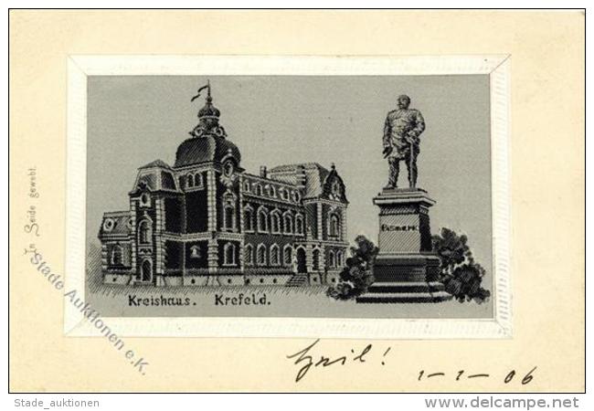 Seide Gewebt Krefeld (4150) Bismarck 1906 K&uuml;nstler-Karte I-II Soie - Sonstige & Ohne Zuordnung