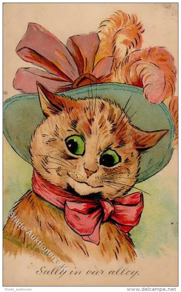 Wain, Louis Katze Personifiziert K&uuml;nstlerkarte 1904 I-II (fleckig) Chat - Wain, Louis