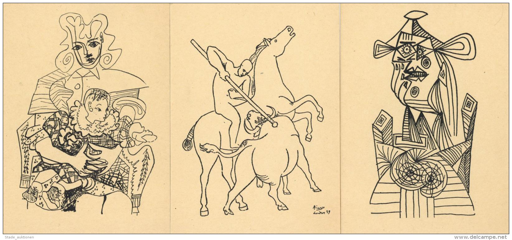 Picasso 9 K&uuml;nstler-Karten Und 3 Karten Unbekannter K&uuml;nstler I-II (keine Ak-Einteilung) - Sonstige & Ohne Zuordnung