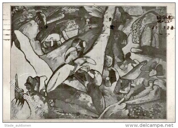 Kandinsky Komposition 2 K&uuml;nstler-Karte II (kleiner Einriss. Stempelflecken, Ecken Abgesto&szlig;en) - Sonstige & Ohne Zuordnung