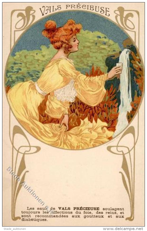 Jugendstil Vals Precieuse Mineralwasser K&uuml;nstlerkarte I-II Art Nouveau - Sonstige & Ohne Zuordnung