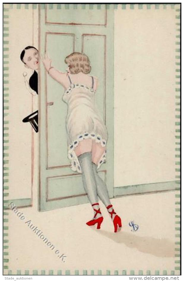 Jugendstil Frau Erotik  K&uuml;nstlerkarte I-II Art Nouveau Erotisme - Sonstige & Ohne Zuordnung