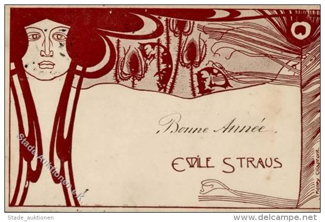 Jugendstil - K&uuml;nstlerkarte EMILE STRAUS Sign. Henry Chapront I-II Art Nouveau - Sonstige & Ohne Zuordnung