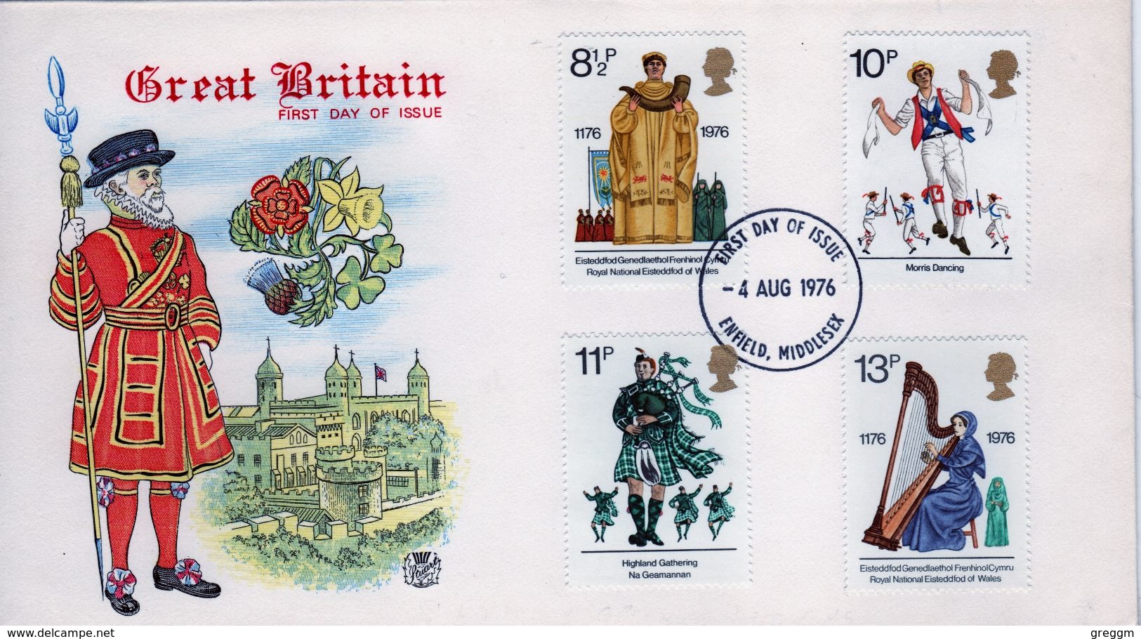 Great Britain First Day Cover To Celebrate British Cultural Traditions 1976. - 1971-1980 Decimal Issues