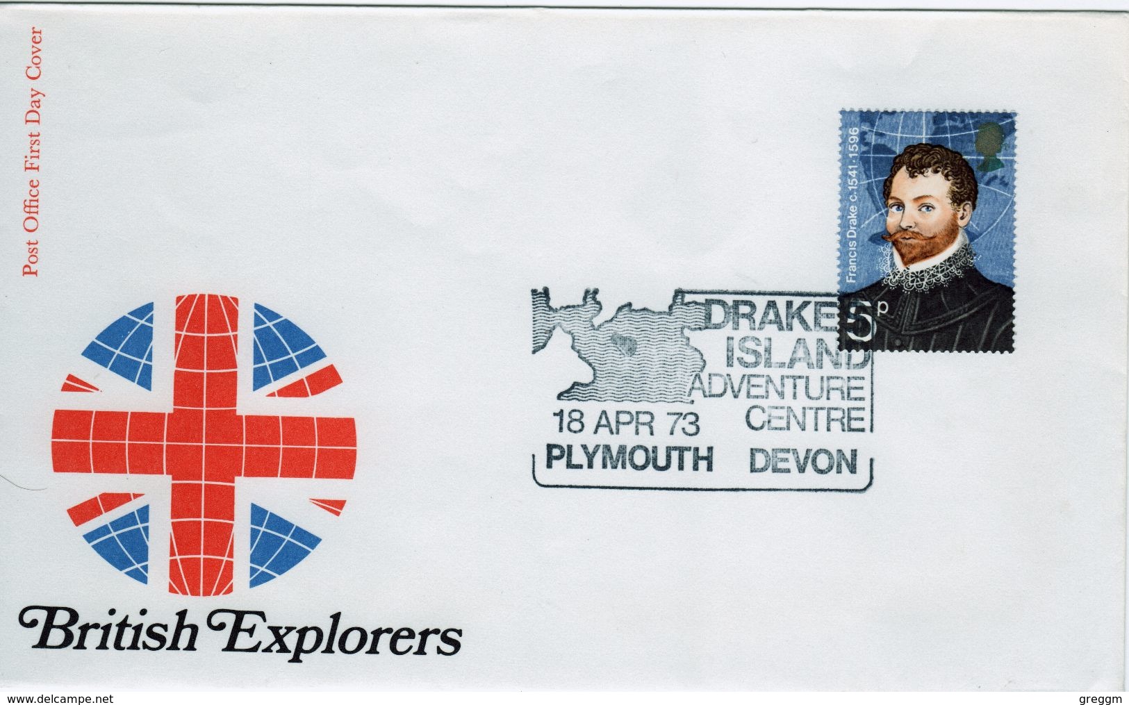 Great Britain Commemorative Cover To Celebrate Drakes Island 1973. - 1971-1980 Decimal Issues