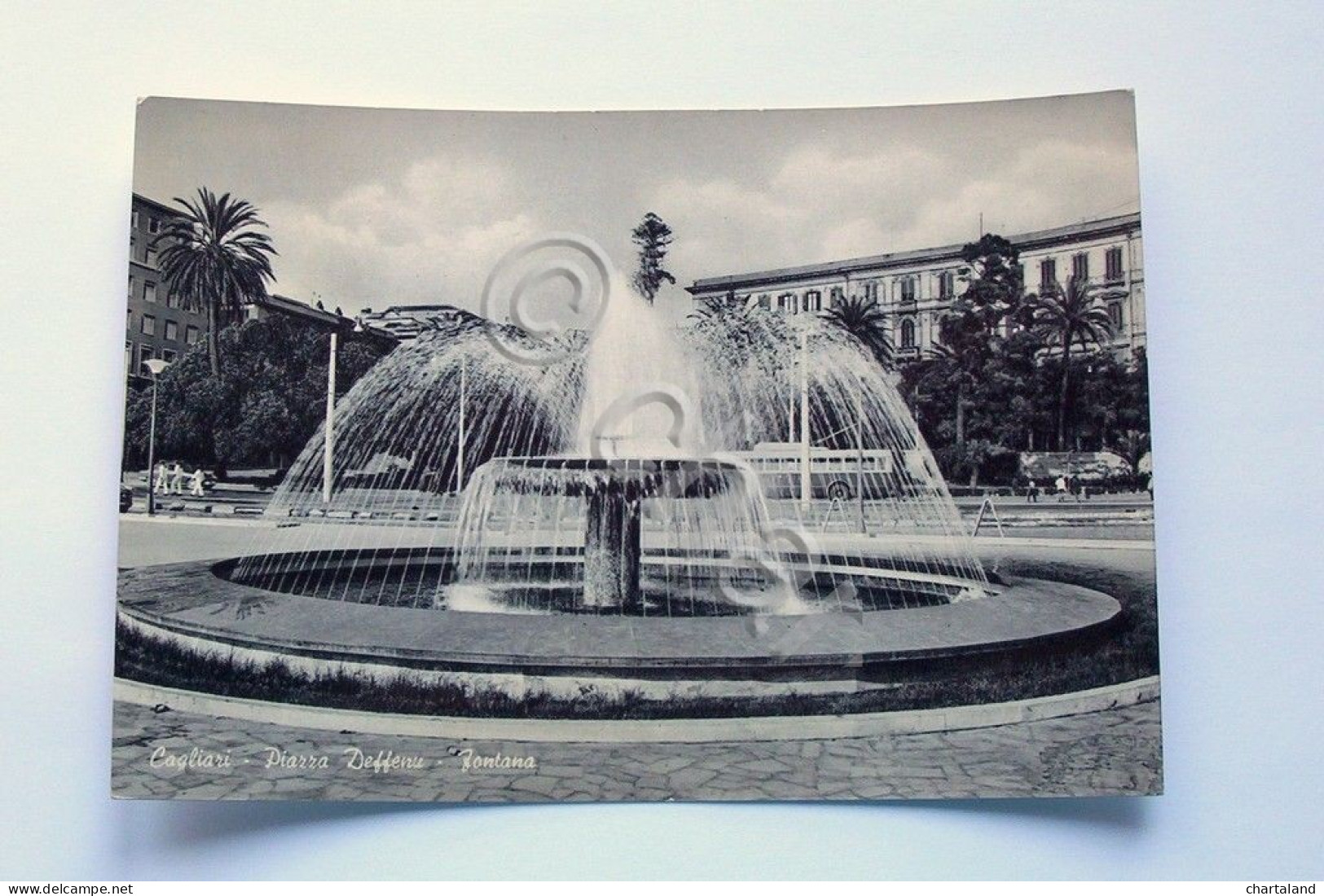 Cartolina Fontana In Piazza Deffenu - Cagliari 1960 Ca. - Cagliari