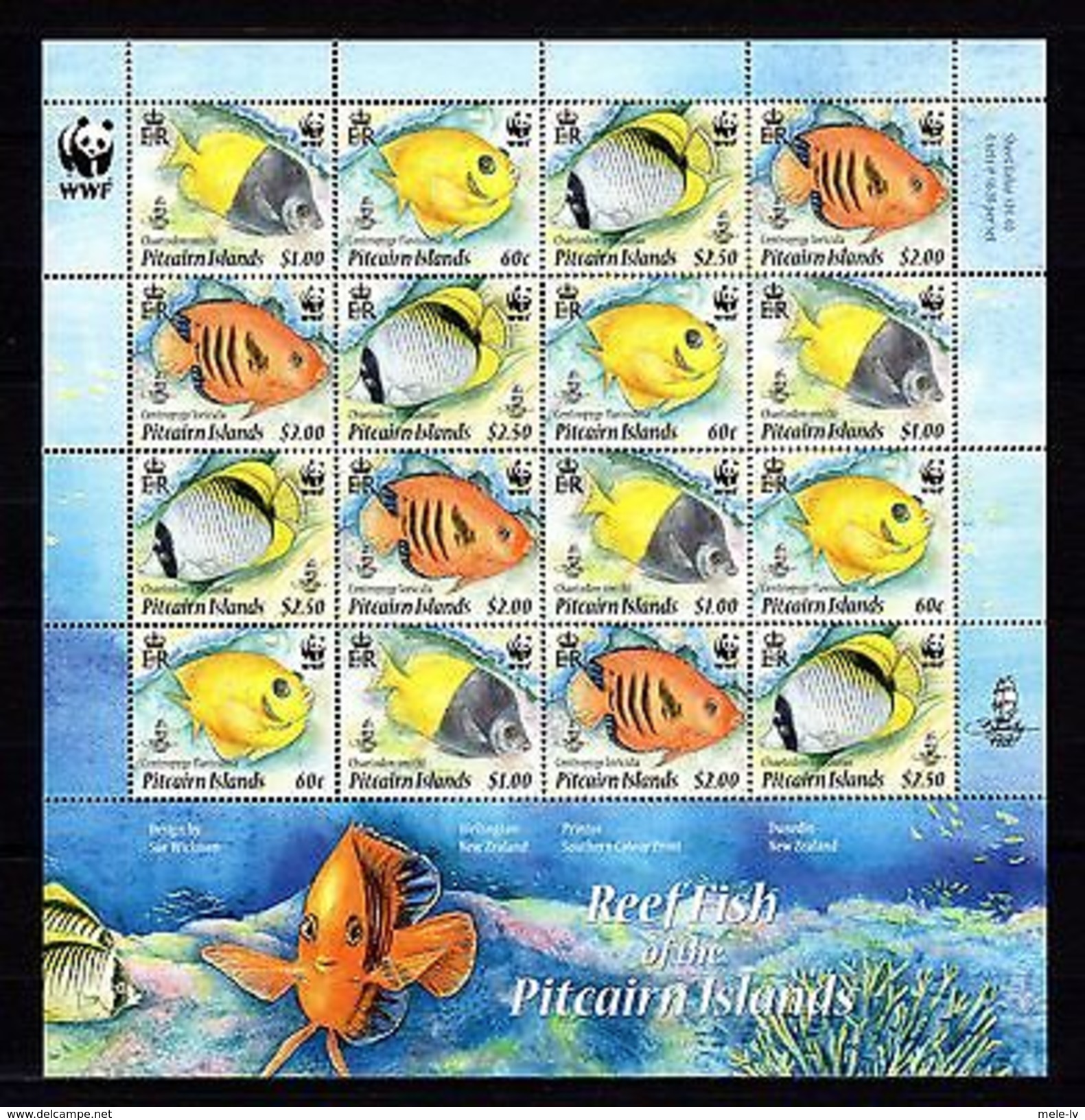 Pitcairn Island 2010 Marine Life WWF Fish MNH Mi.805-08  Klb. --(cv 42) - Marine Life