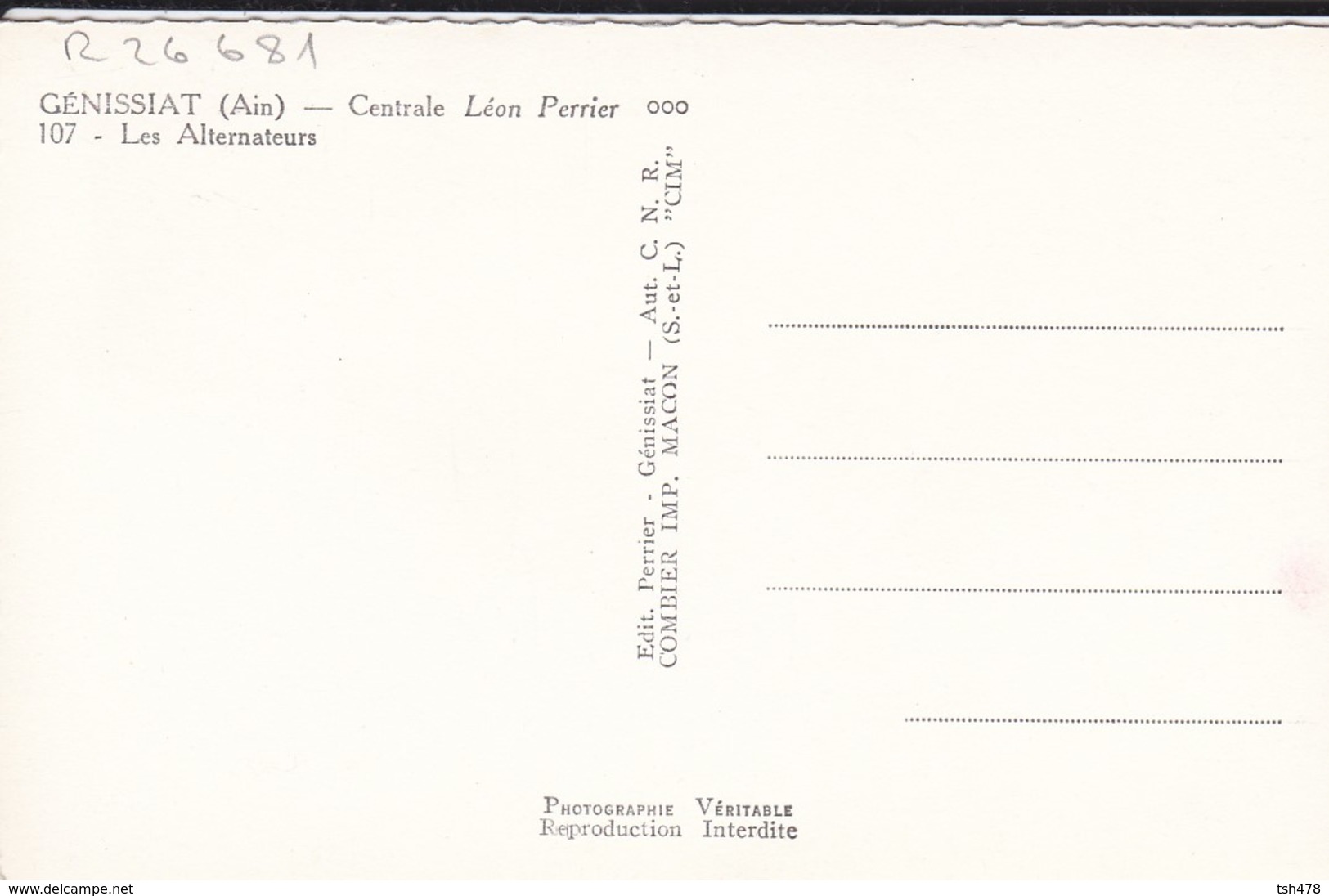 01----GENISSIAT--centre Léon Perrier--les Alternateurs---voir 2 Scans - Génissiat