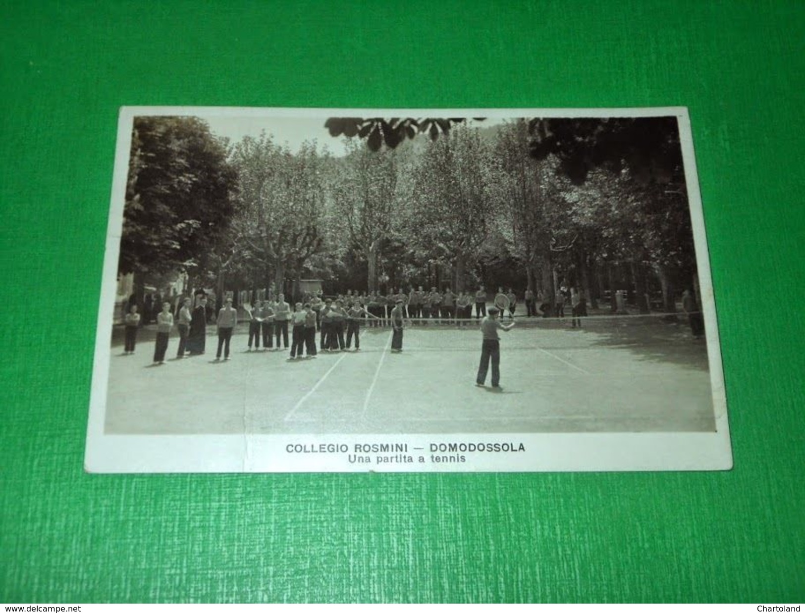 Cartolina Domodossola - Collegio Rosmini - Una Partita A Tennis 1949 - Verbania