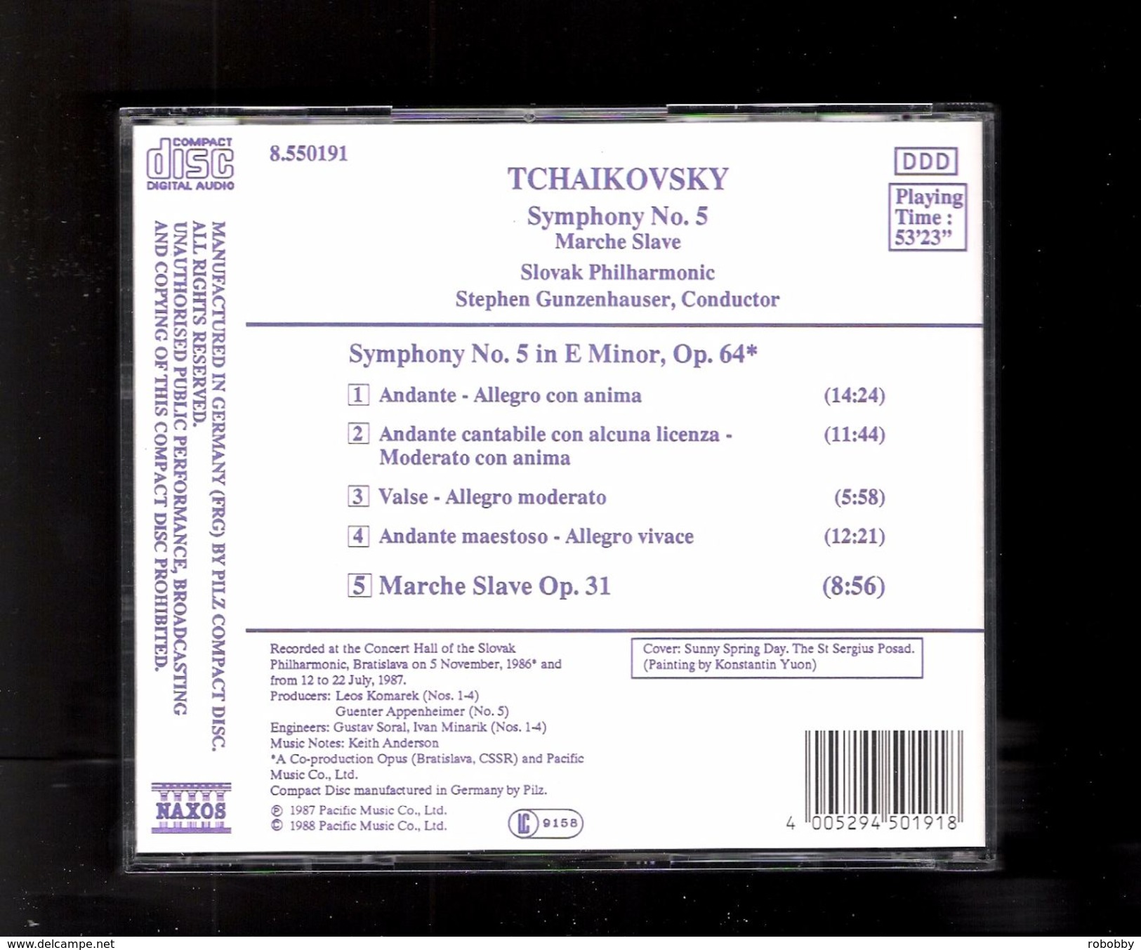 TCHAIKOVSKY.  Symphonie No 5 . - Classique