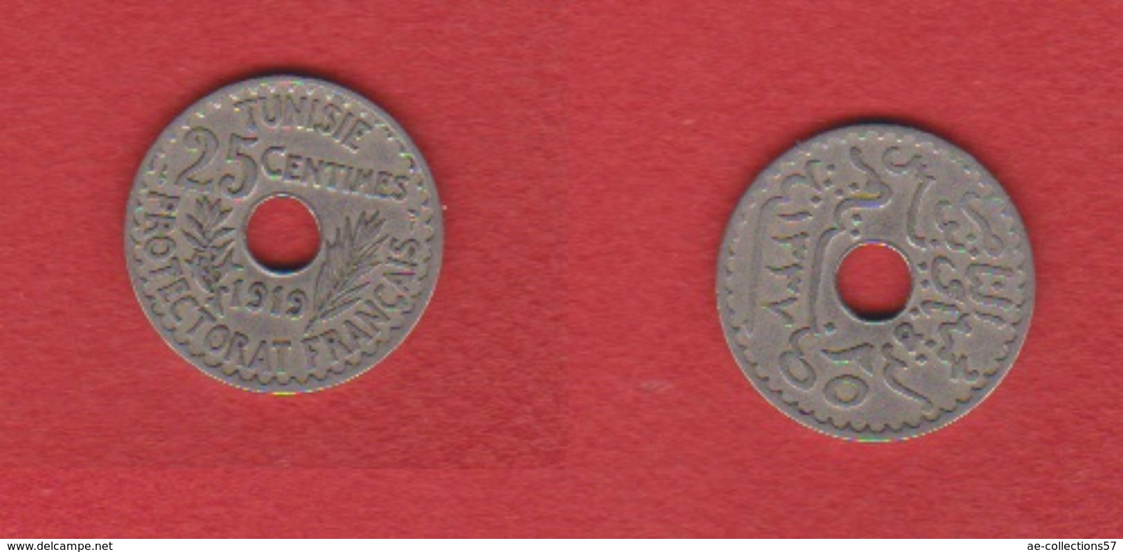 Tunisie  / KM 244 / 25 Centimes 1919 / TTB - Tunisie