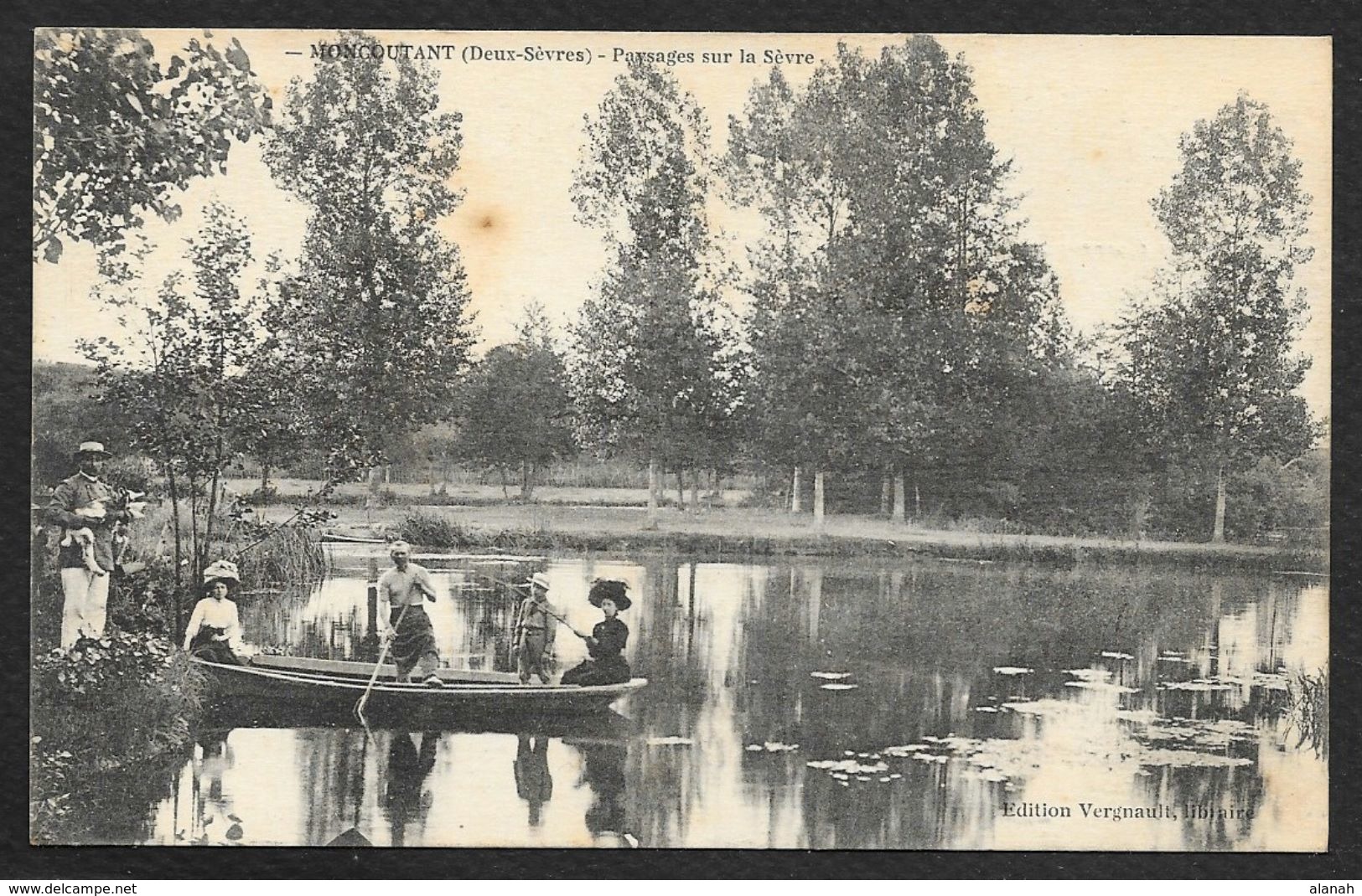 MONCOUTANT Pêche En Barque Sur La Sèvre (Vergnault) Deux-Sèvres (79) - Moncoutant