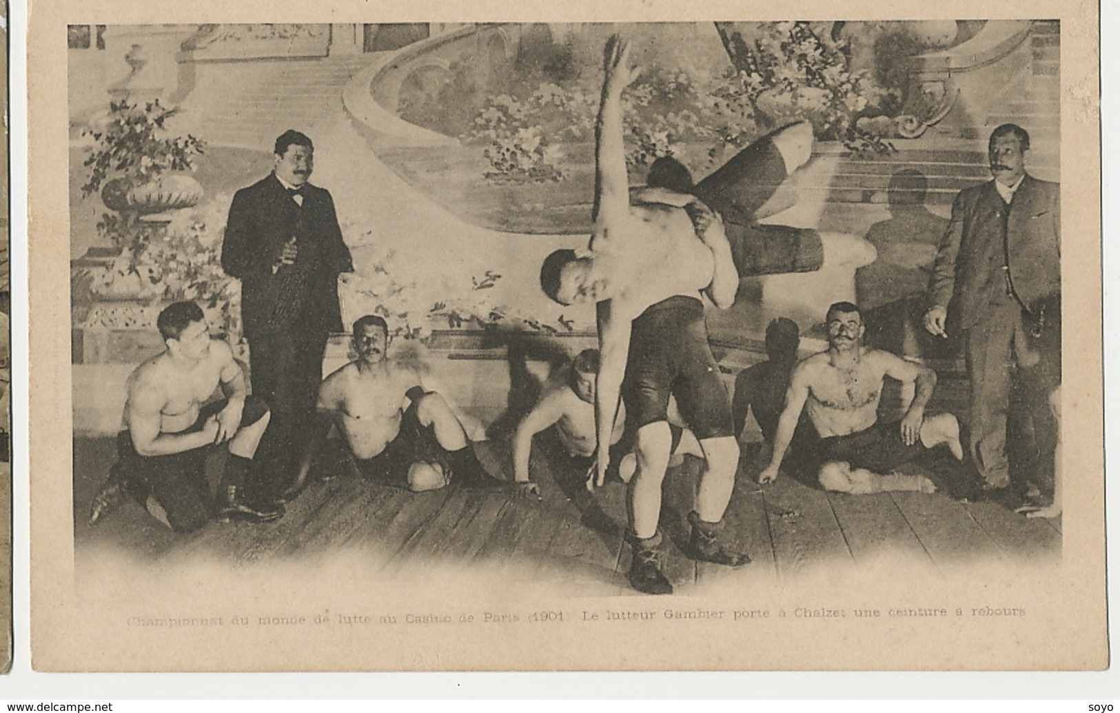 Wrestling Lutte Championnat Du Monde Casino De Paris 1901 Gambier Chalzel - Worstelen