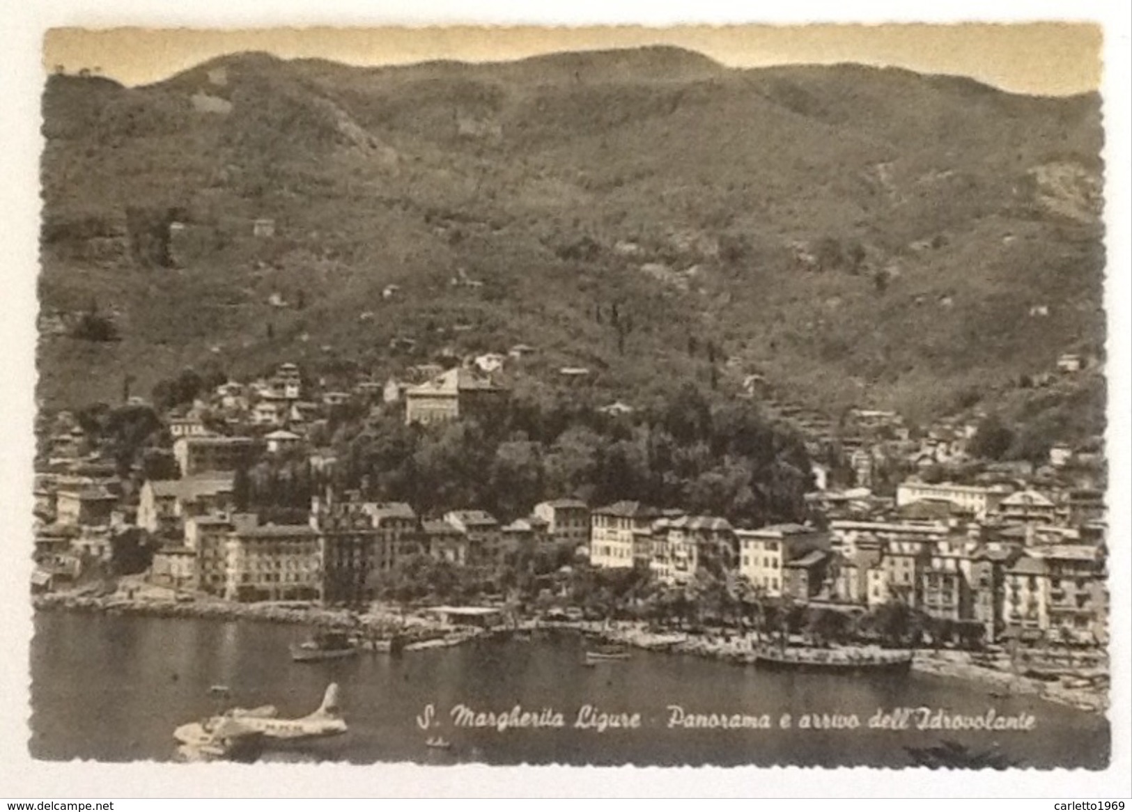 S.MARGHERITA LIGURE PANORAMA ARRIVO DELL'IDROVOLANTE NON VIAGGIATA - Genova (Genua)