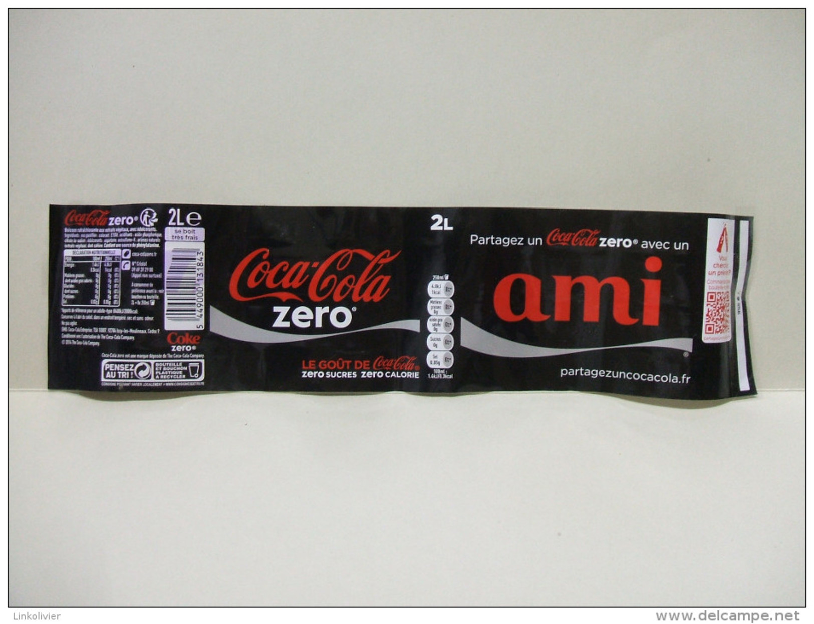 Etiquette Soda COCA COLA ZERO "AMI"  2 L - Autres & Non Classés