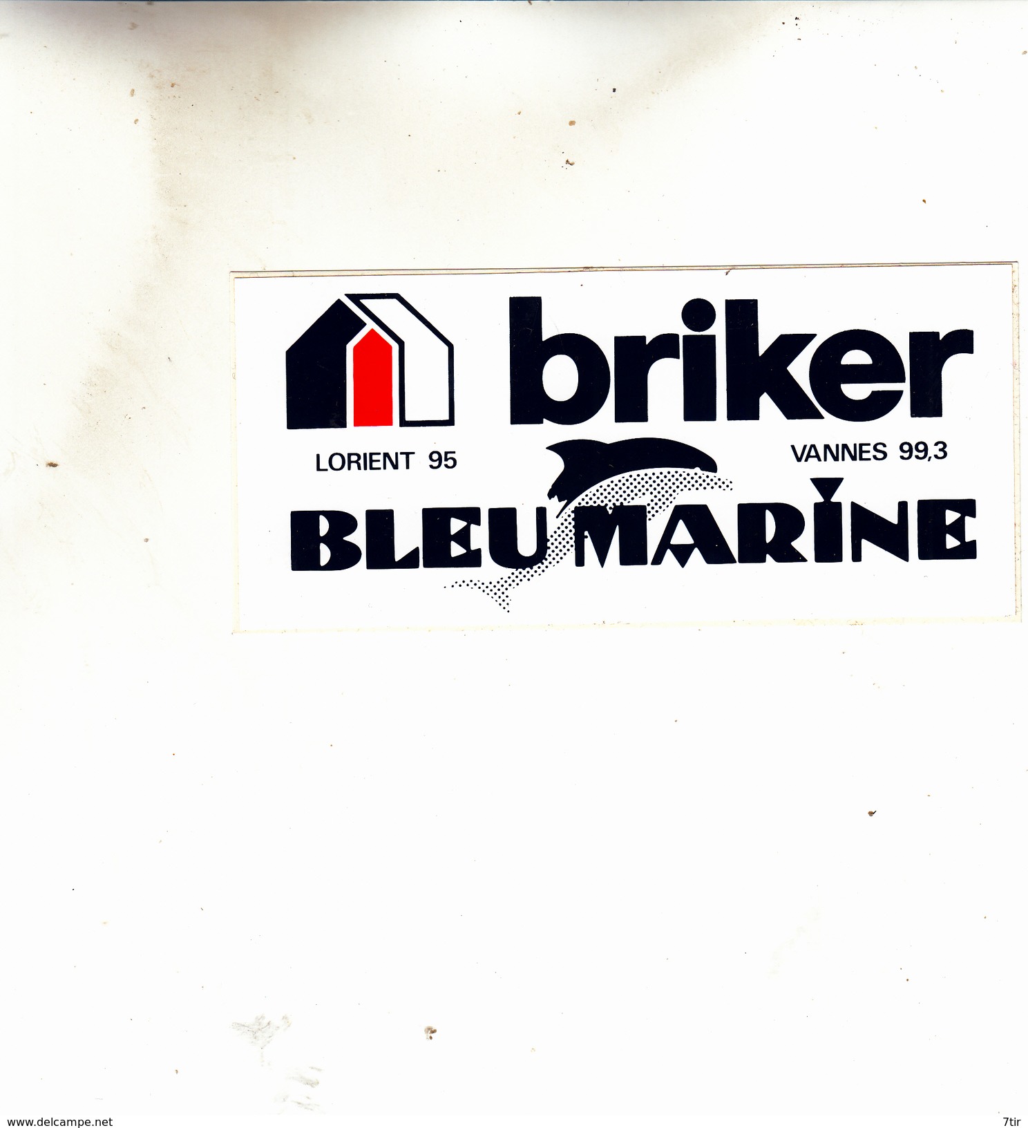 LORIENT VANNES BRIKER BLEU MARINE AUTOCOLANT - Pegatinas