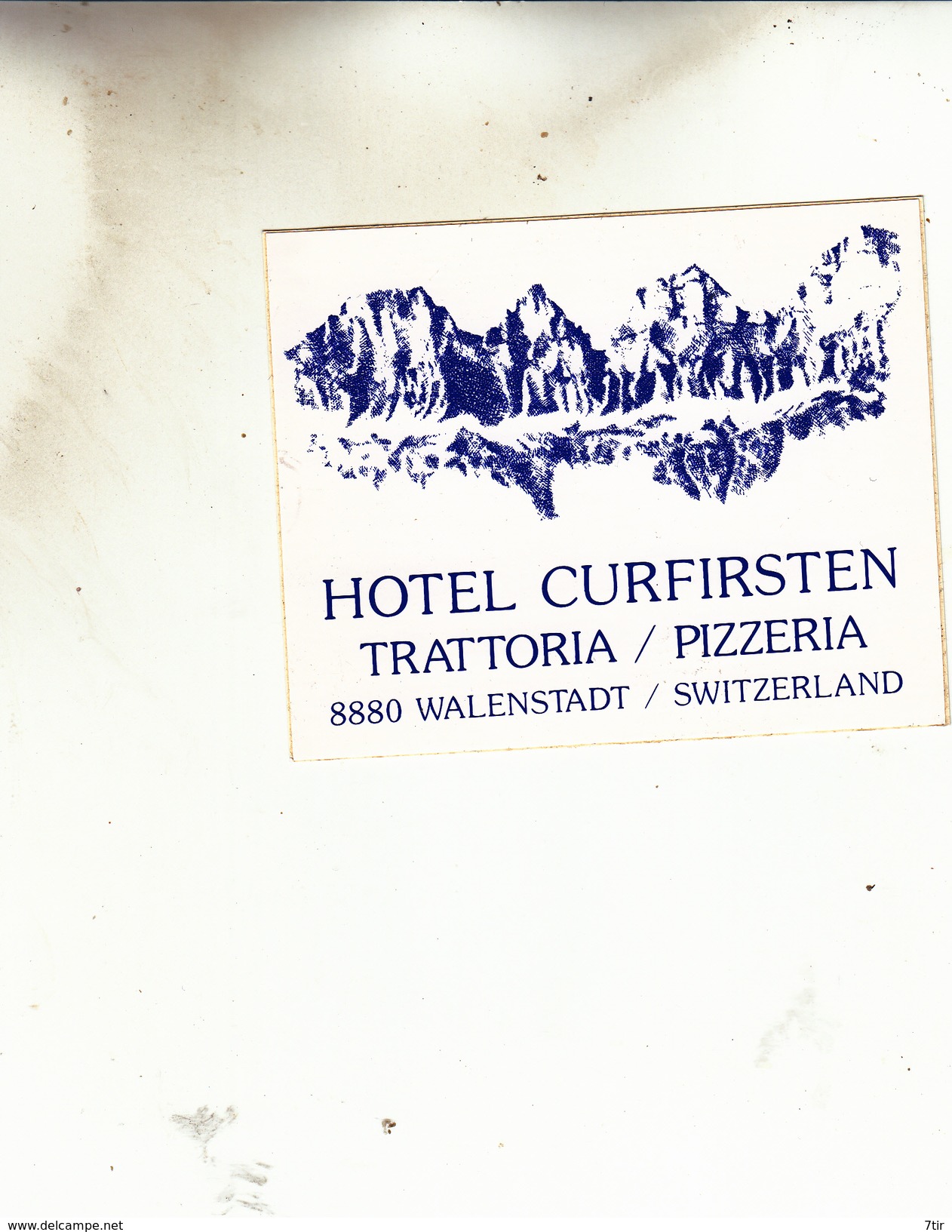 HOTEL CURFIRSTEN  WALENSTADT  AUTOCOLANT - Stickers