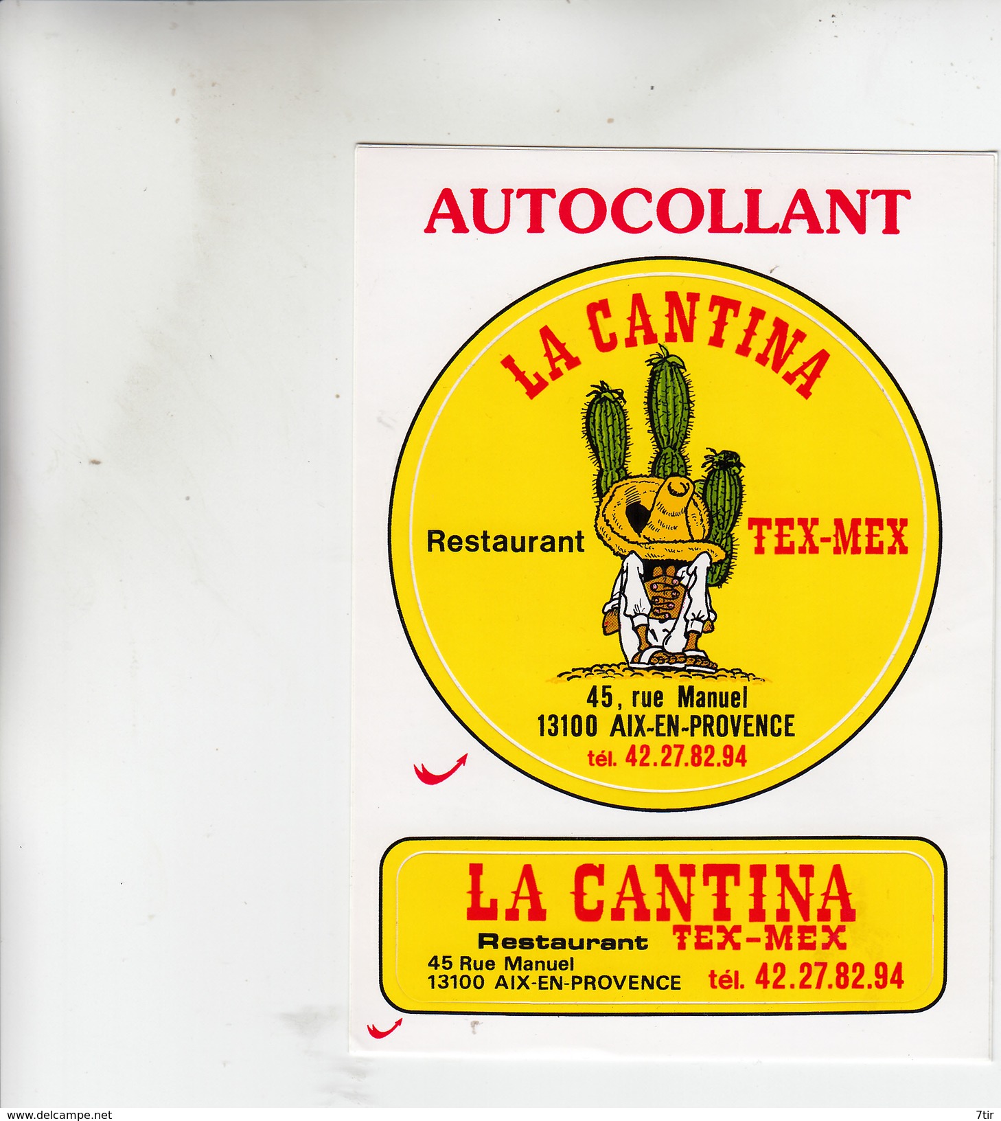 LA CANTINA RESTAURANT TEX MEX AIX EN PROVENCE AUTOCOLANT - Stickers