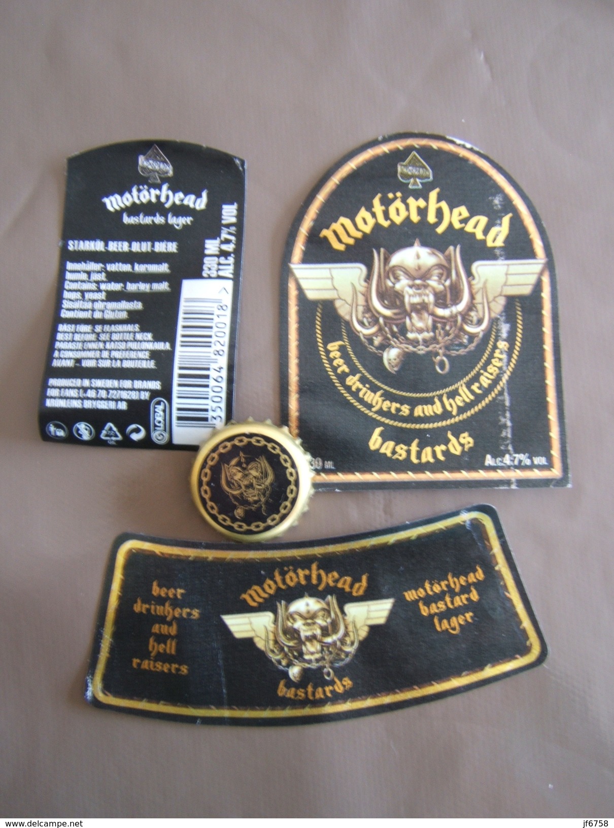 CAPSULE ET ÉTIQUETTE DE BIÈRE MOTÖRHEAD - Bière