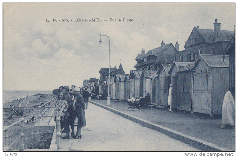 Luc Sur Mer 14 - Cabines Bois Sur La Digue - Editeur L. B. Edition Du Petit Paradis - Luc Sur Mer