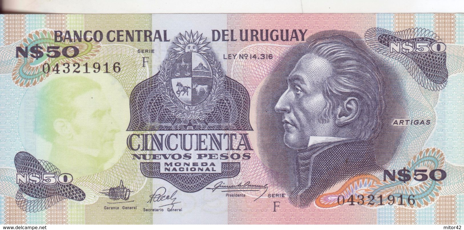 70-Uruguai-Cartamoneta-Banconota F.D.S. 50 Nuevos Pesos-Stato Di Conservazione: Ottimo - Uruguay