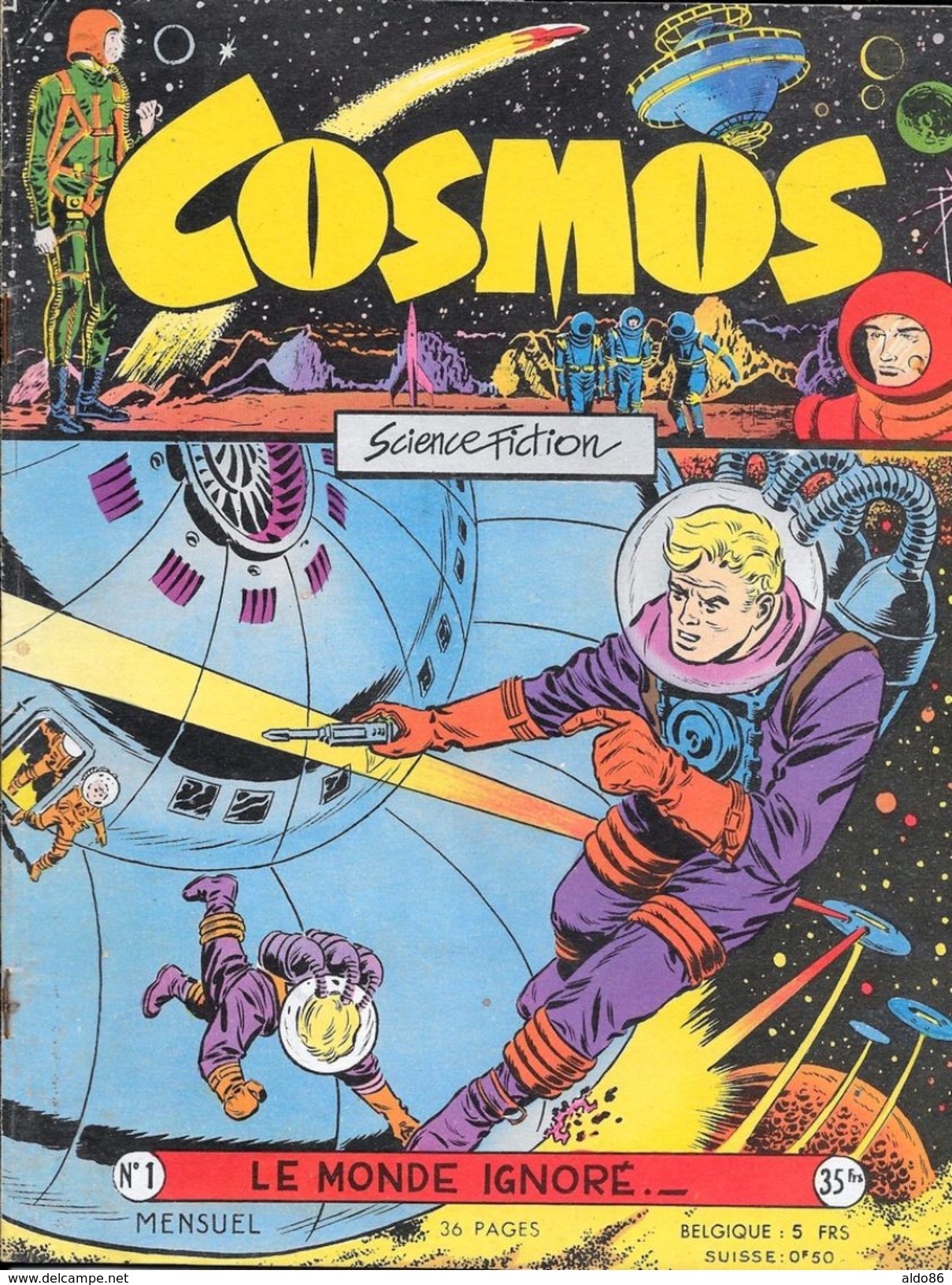 COSMOS N° 1 . Le Monde Ignoré ; Artima 1956 . - Arédit & Artima