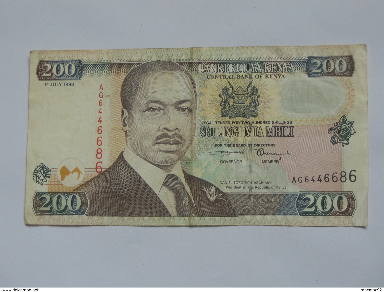 200 Shilingi Mia Mbili - Central Bank Of KENYA -  **** EN ACHAT IMMEDIAT **** - Kenya