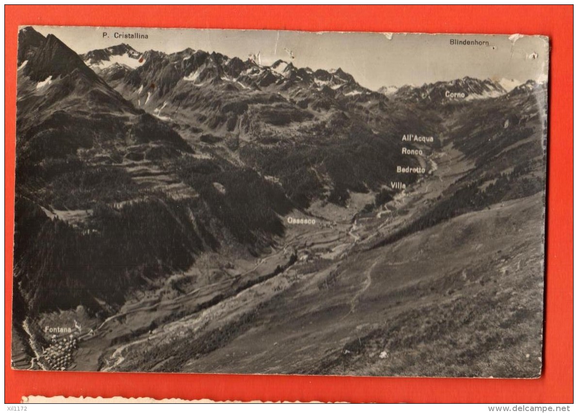 EAO-28 Valle Bedretto. Attention :  Trous D'épingles !  Etat.  Circulé En 1962 - Bedretto