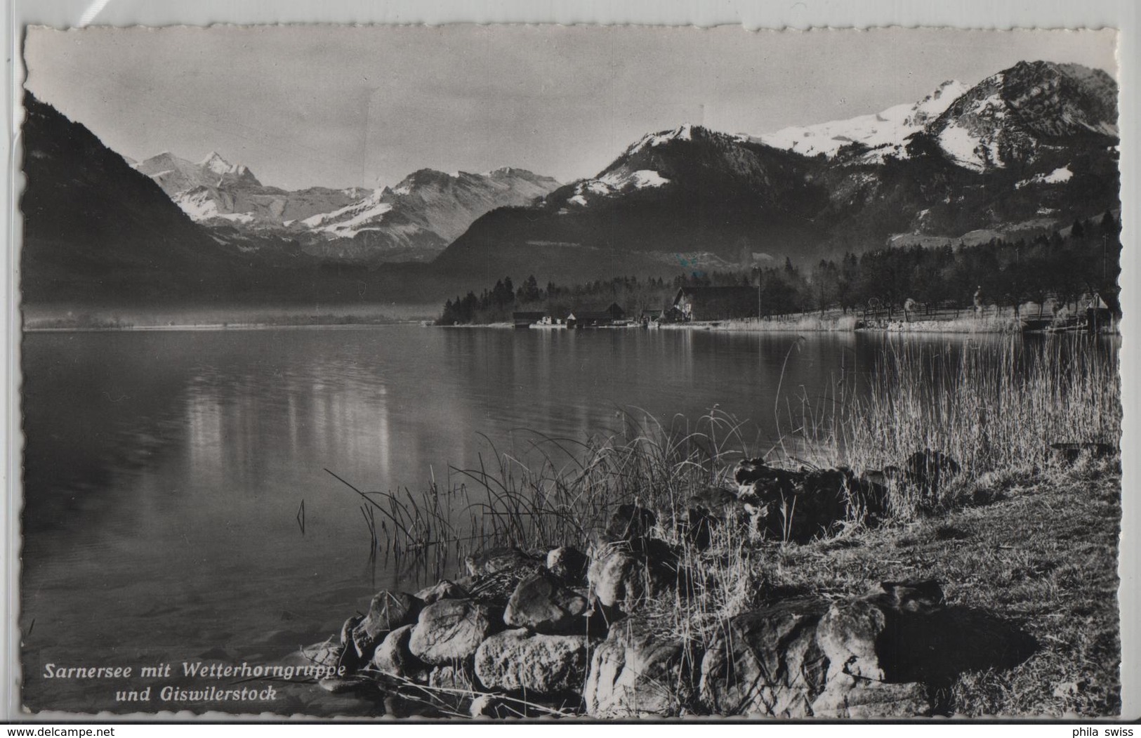 Sarnersee Mit Wetterhorngruppe Und Giswilerstock - Photoglob No. 5292 - Giswil