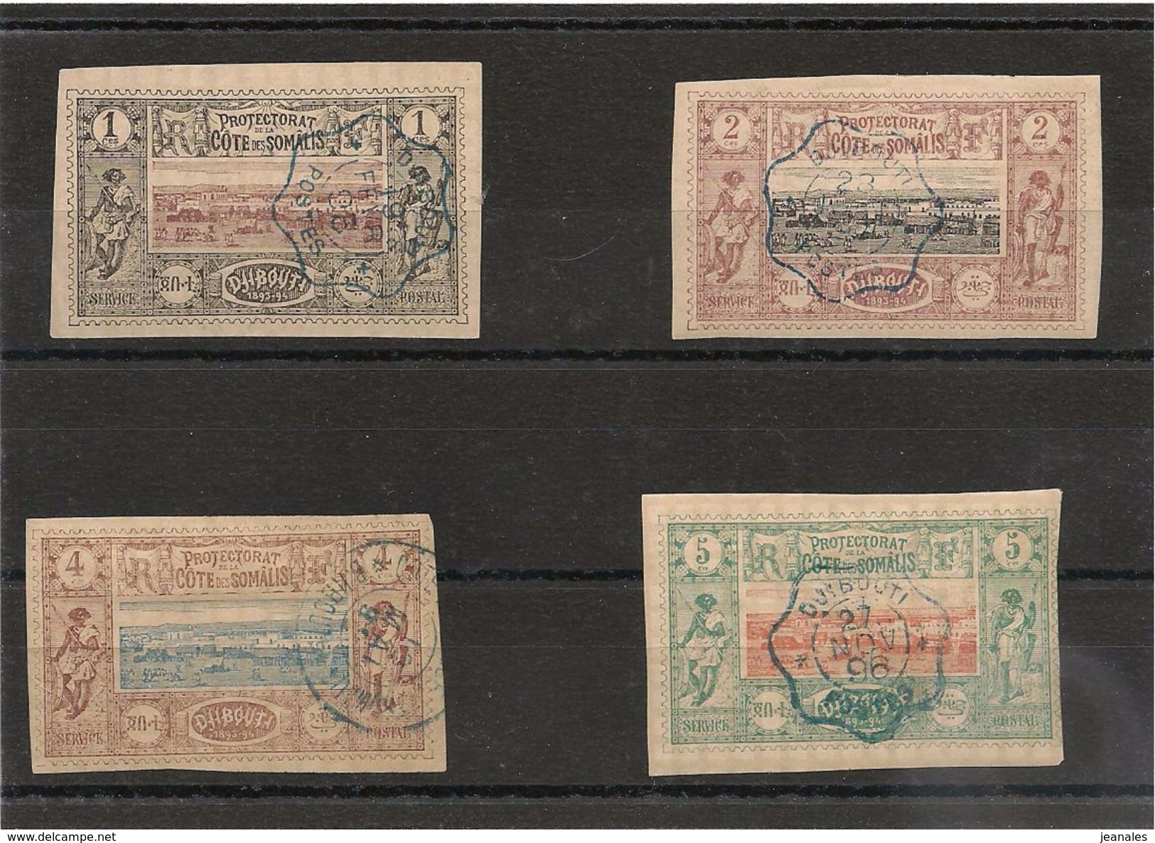 COTE DES SOMALIS N°Y/T : 6/14 Oblitérés Côte :121,50 &euro; - Used Stamps