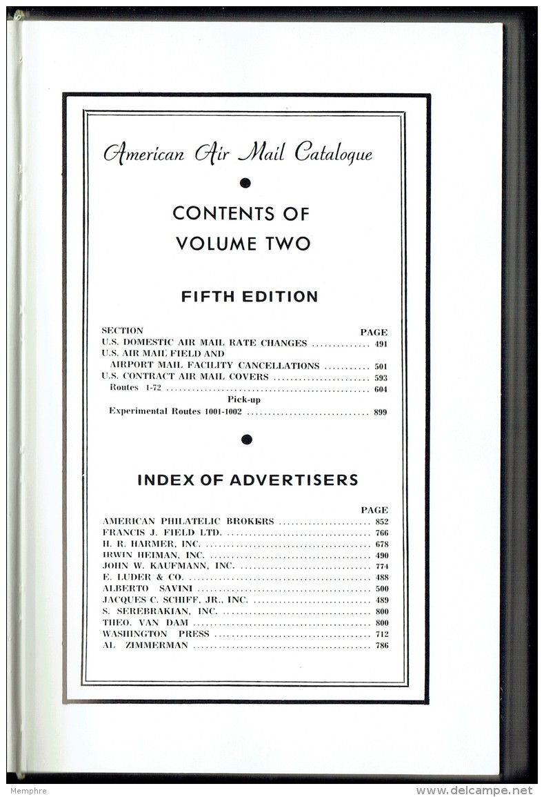 American Air Mail Catalogue - 5th Ed. Vol. 2 - Air Mail And Aviation History