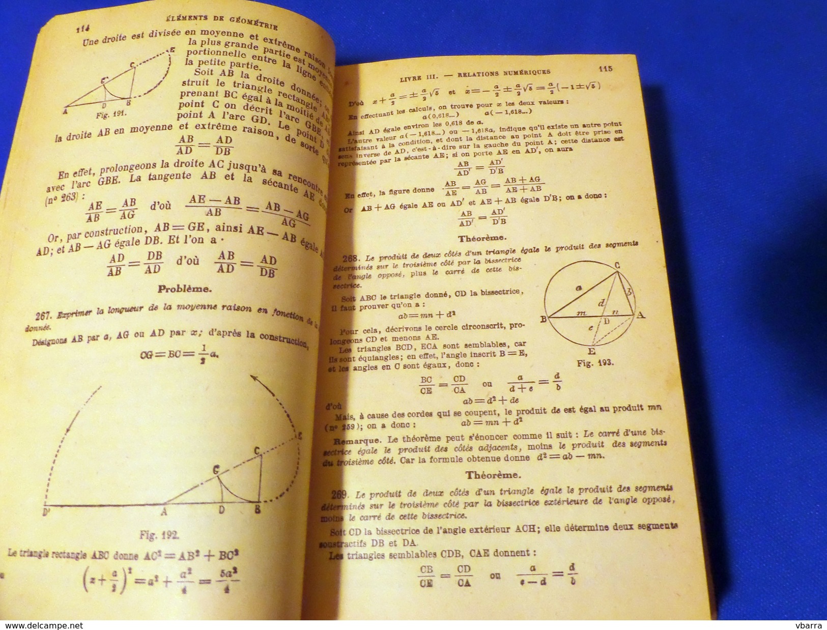 Elements De Geometrie Comprenant Des Notions Sur Les Courbes Usuelles Vieux Livre Rare - 1901-1940