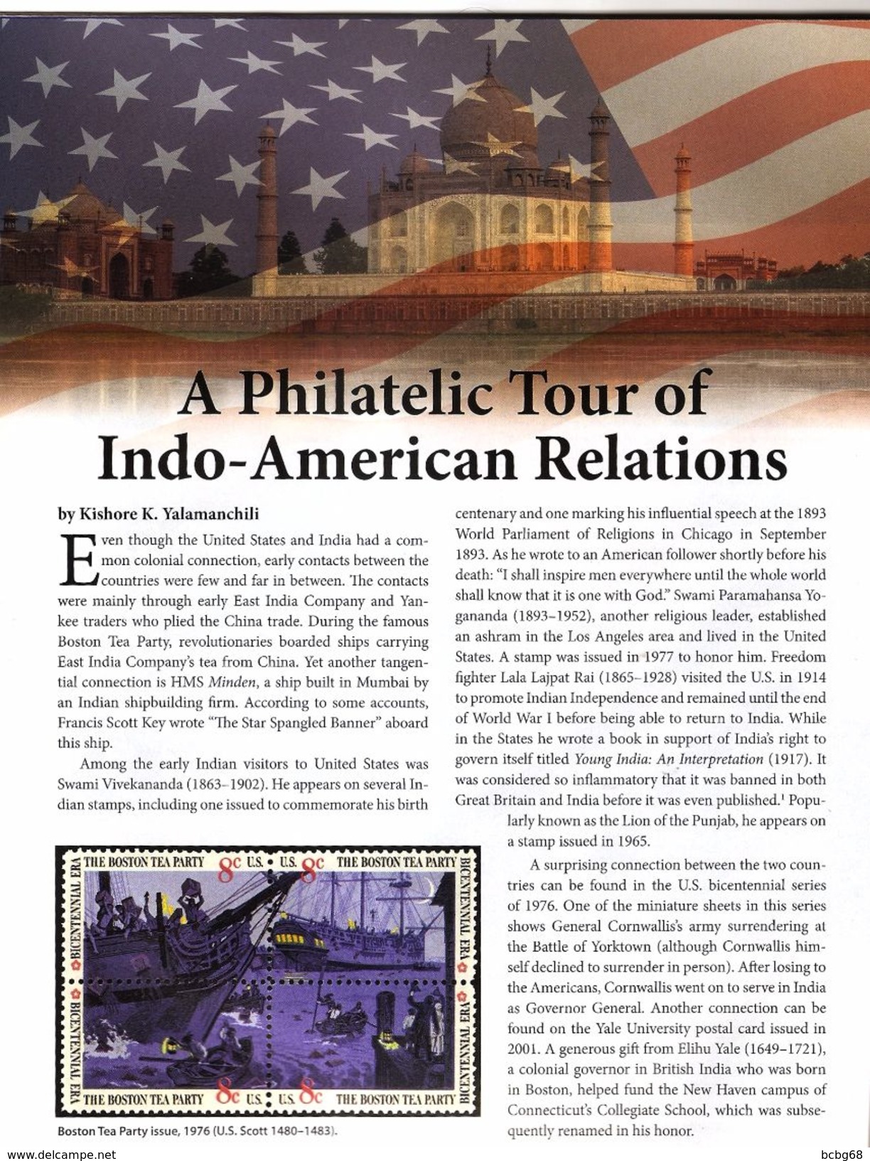 AMERICAN PHILATELIST Magazine Jan 2014 FAM 22 TransAtlantic Air Mail, India-USA Relations