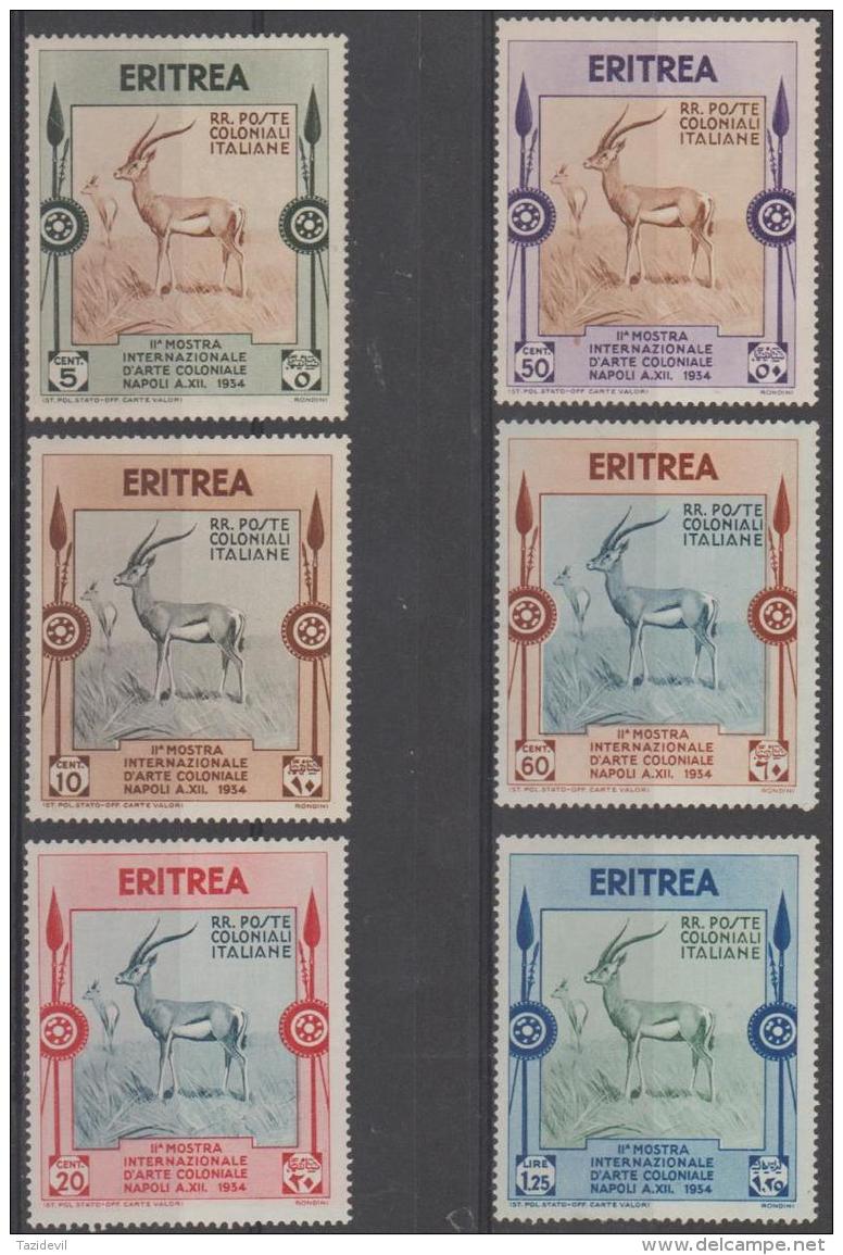 -  ERITREA - 1934 Arts Exhibition. Scott 175-180. Mint - Eritrea