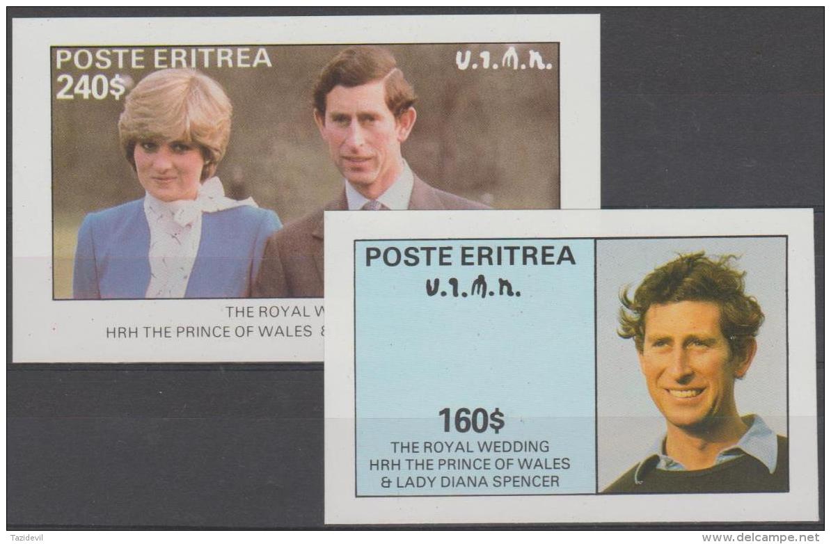 -  ERITREA - 1981 Set Of Two  Royal Wedding Of Princess Diana. MNH** - Cinderellas