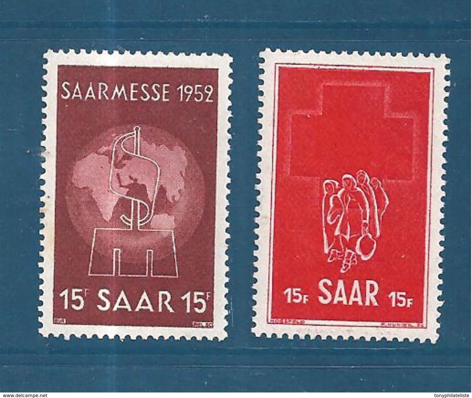 Colonie Francaise Timbres De Sarre De 1952  N°304/05  Neufs ** - Neufs