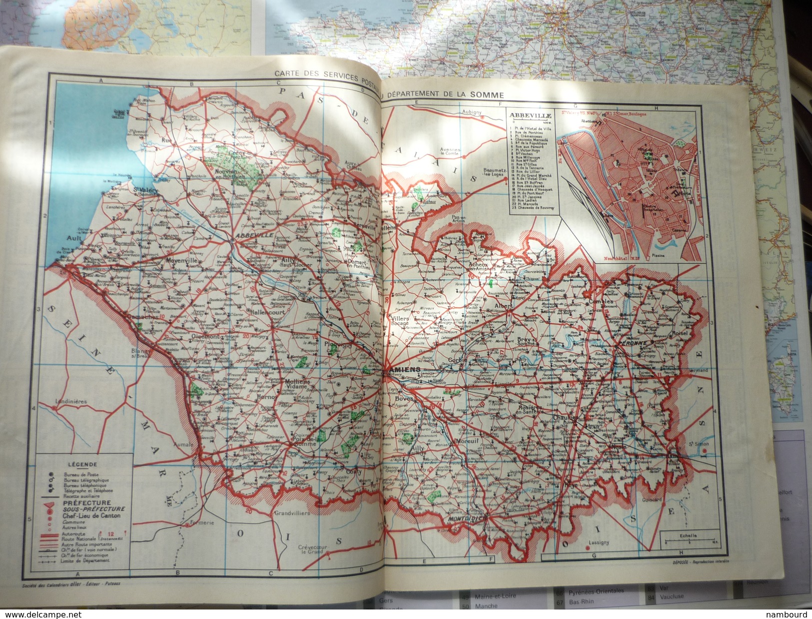 Almanach des PTT 1982 Gueberschwir (68) / Rochefort en Terre (56)  / département de la Somme